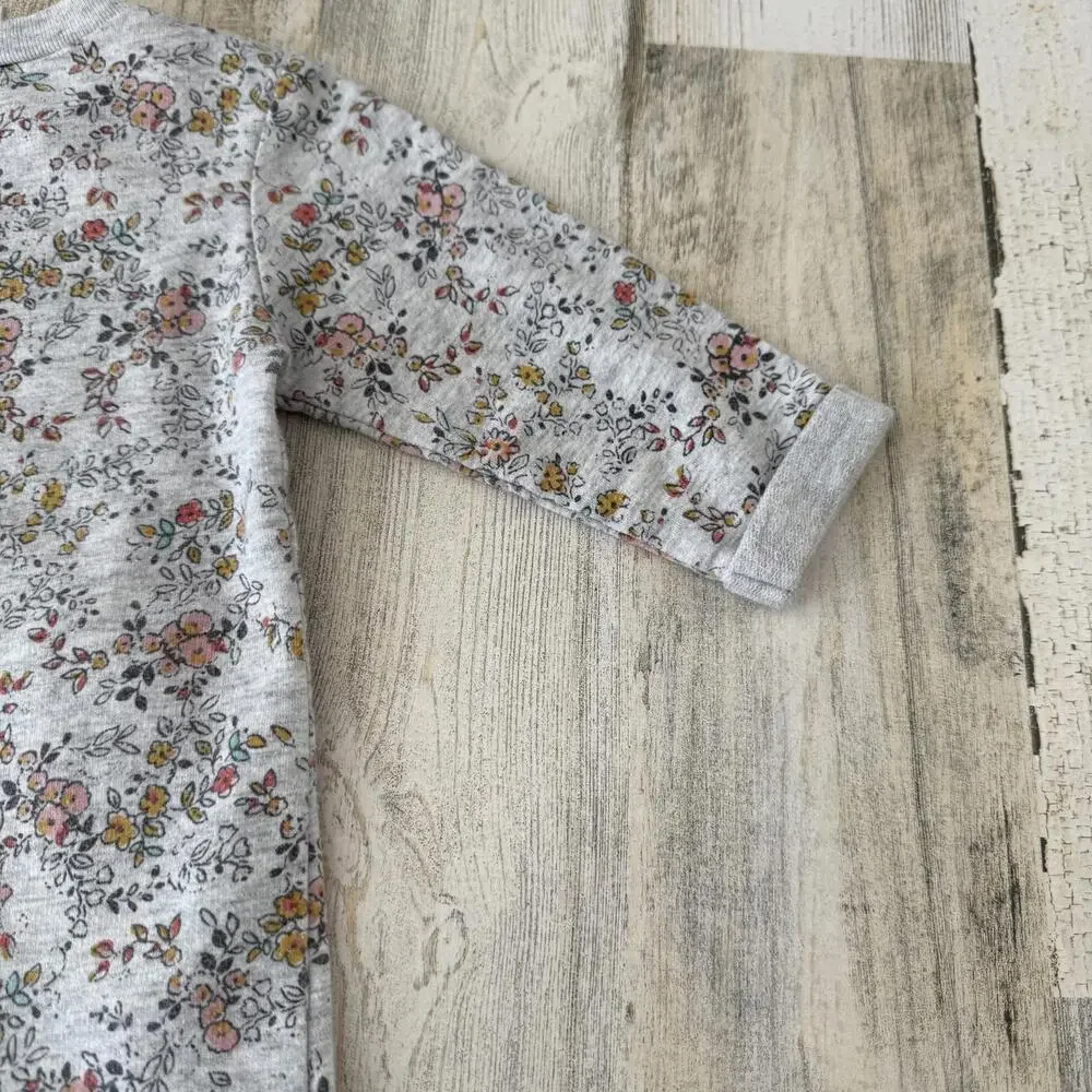 Old Navy Floral Print Sweatshirt Dress - Girls 3-6M Soft Colorful